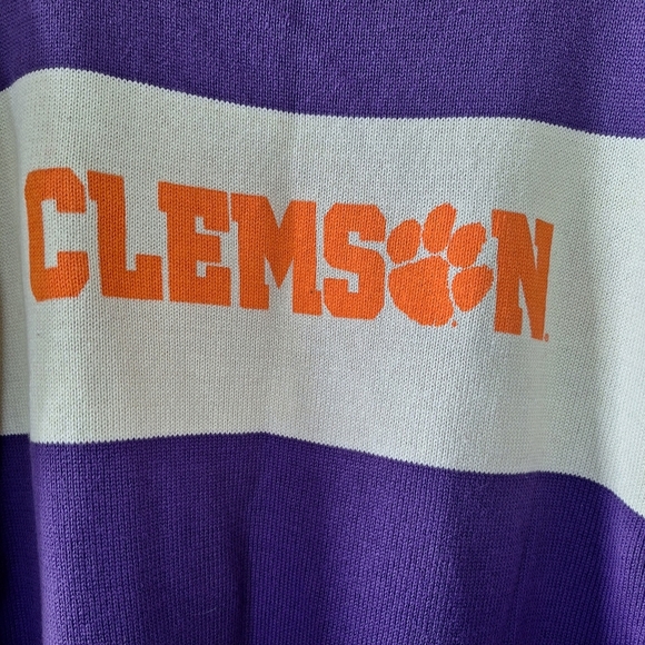 Bruzer purple Clemson Tigers Embroidered sweater Mens Size M Unisex - Picture 3 of 8